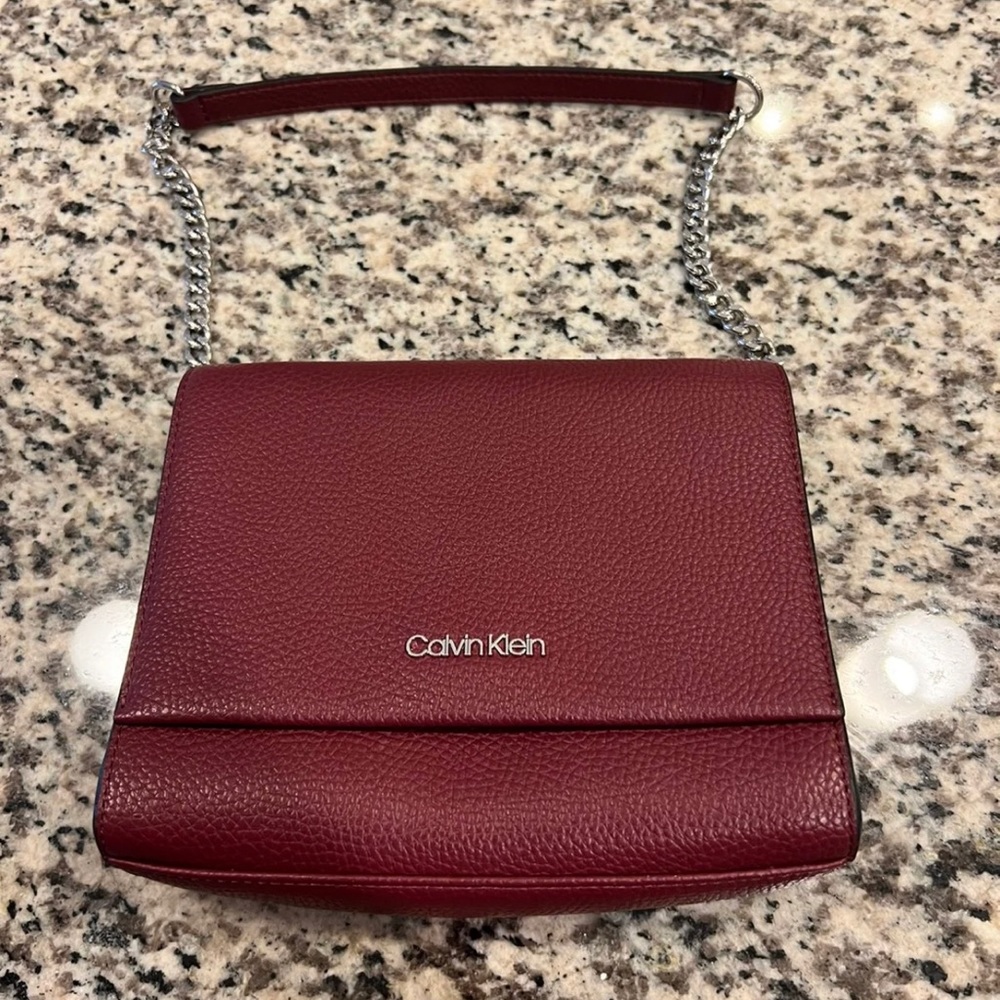 Calvin Klein leather chain purse